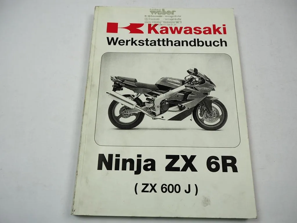 Kawasaki Ninja ZX-6R J1 ZX600 ZX6R Werkstatthandbuch Reparaturanleitung 1999