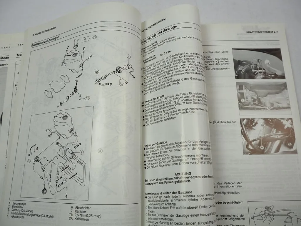 Kawasaki Ninja ZX-6R J1 ZX600 ZX6R Werkstatthandbuch Reparaturanleitung 1999