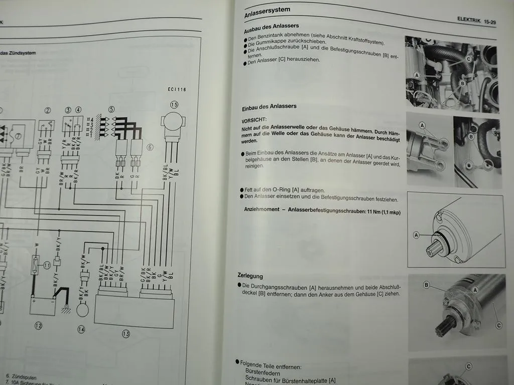 Kawasaki Ninja ZX-6R ZX 600 G1 H1 Werkstatthandbuch Reparaturanleitung 1998