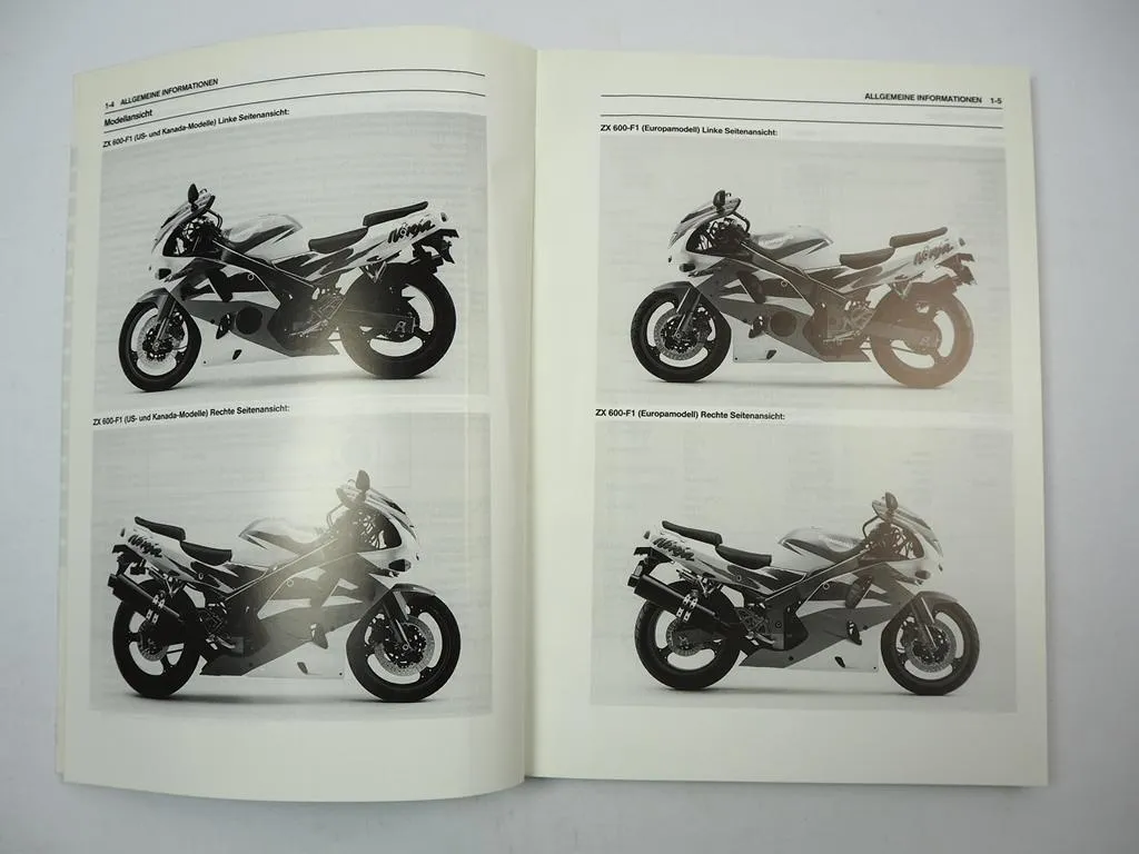 Kawasaki Ninja ZX-6R ZX600 F1 Werkstatthandbuch Reparaturanleitung 1995