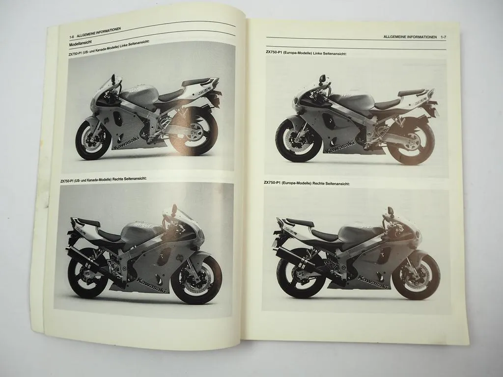 Kawasaki Ninja ZX7R RR ZX750 P1 N1 Reparaturanleitung 1996 Werkstatthandbuch
