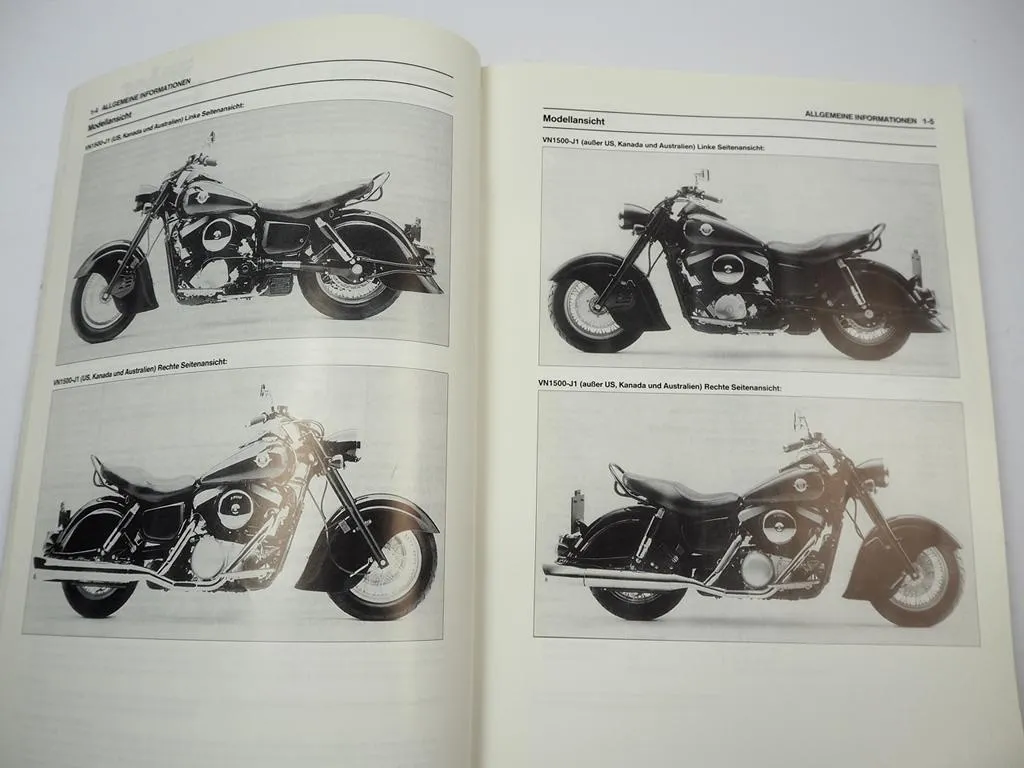Kawasaki VN1500 Drifter Vulcan J1 Reparaturanleitung 1999 Werkstatthandbuch