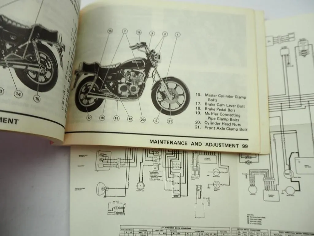 Kawasaki Z 550 LTD C2 Motorcycle Owners Manual 1980 Maintenance Wiring Diagram