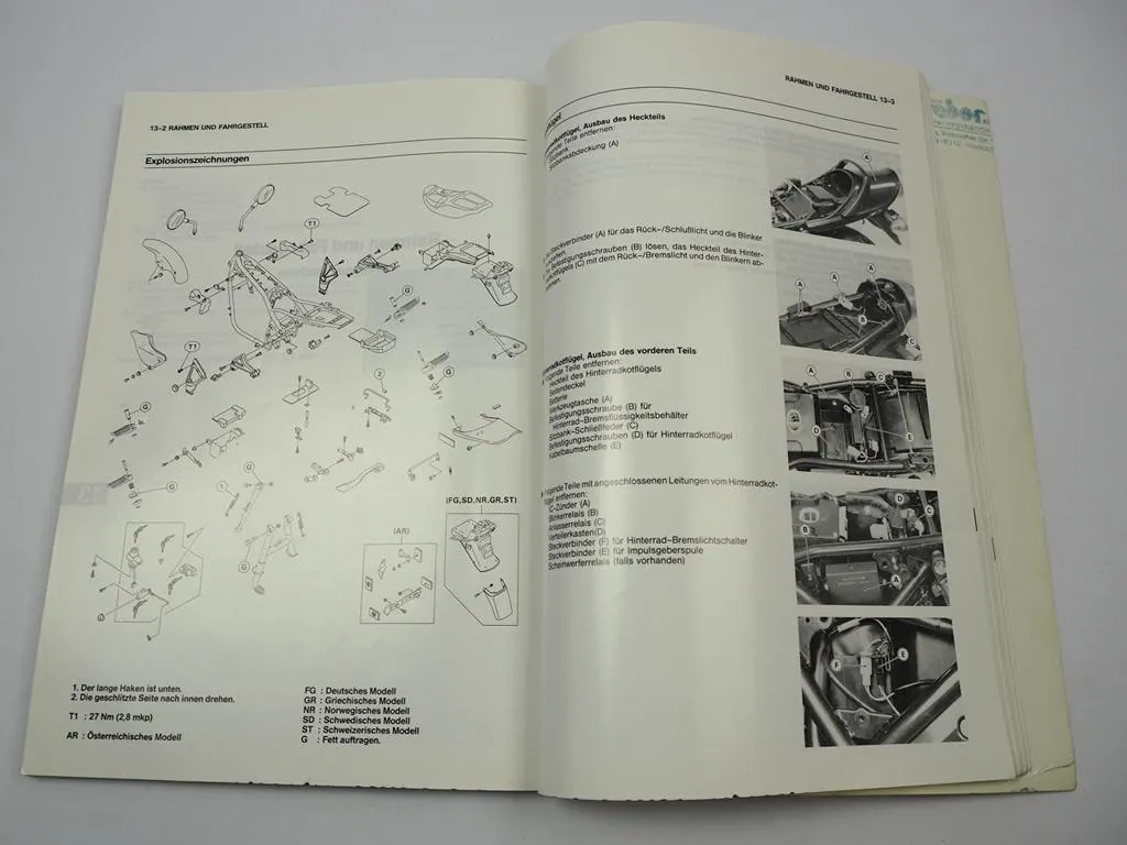 Kawasaki Zephyr ZR1100 A1 Werkstatthandbuch Reparaturanleitung ab 1992