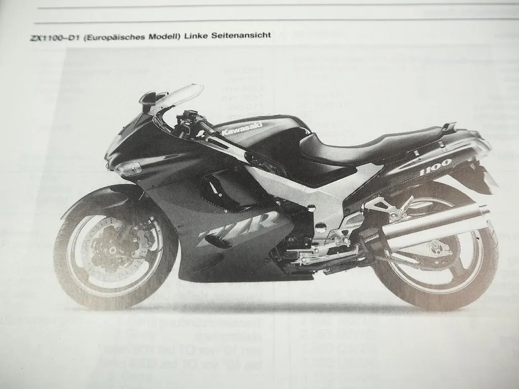 Kawasaki ZZ-R ZZR 1100 ZX1100 D1 Werkstatthandbuch Reparaturanleitung 1993