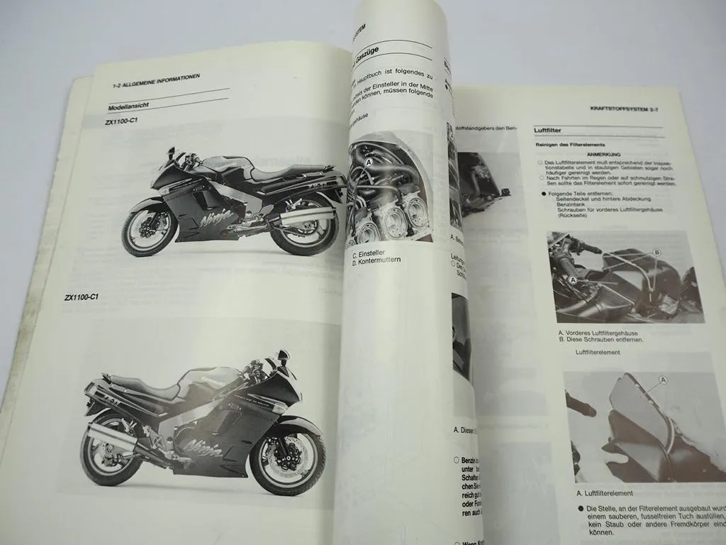 Kawasaki ZZ-R1100 ZX1100 C1 Ergänzung Werkstatthandbuch 1990 Reparaturanleitung