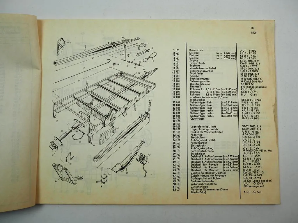 Kemper E 2 2,5 3 3,5 4 Universal Fräs Streuer Einachser Ersatzteilliste L 1965