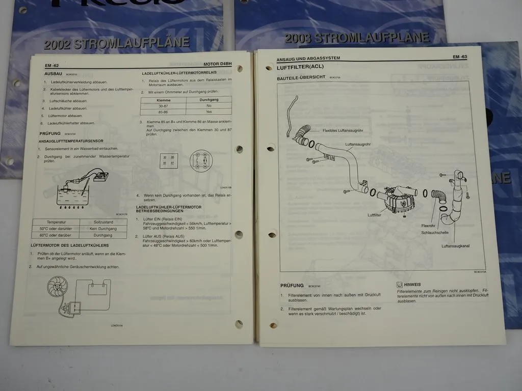 Kia Pregio 2.5 TCI D4BH Werkstatthandbuch und Stromlaufpläne 2002 2003 2004