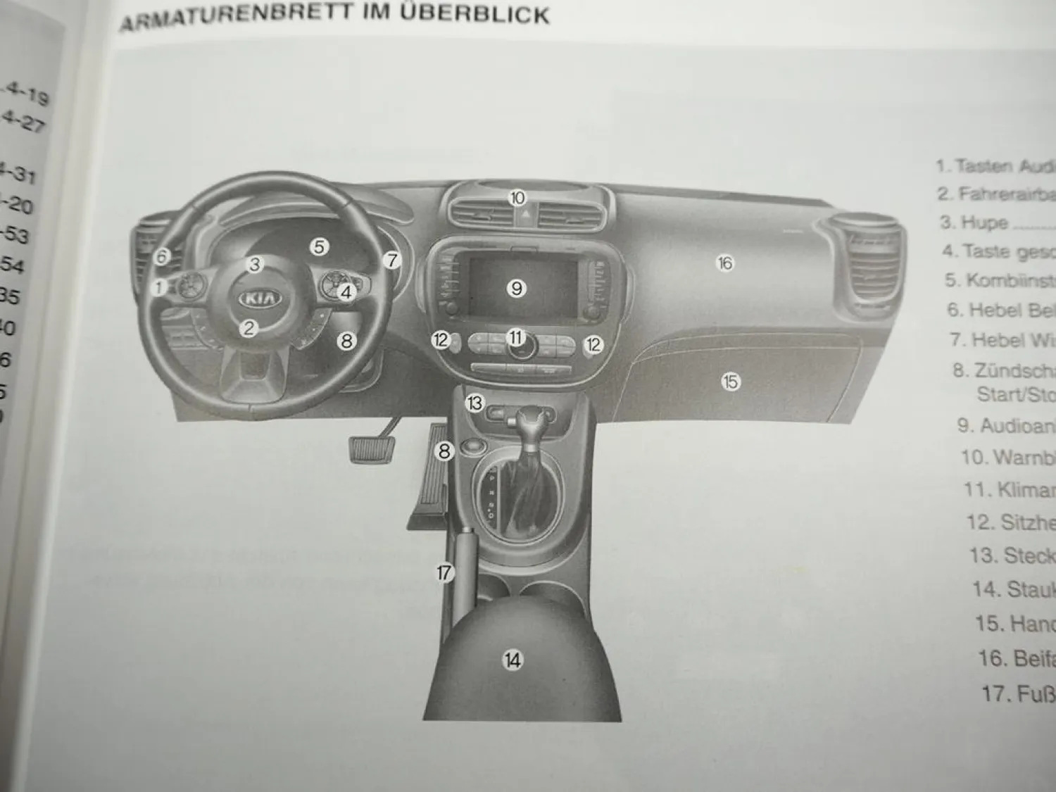 Kia Soul Betriebsanleitung Bedienungsanleitung 2014 Bordmappe