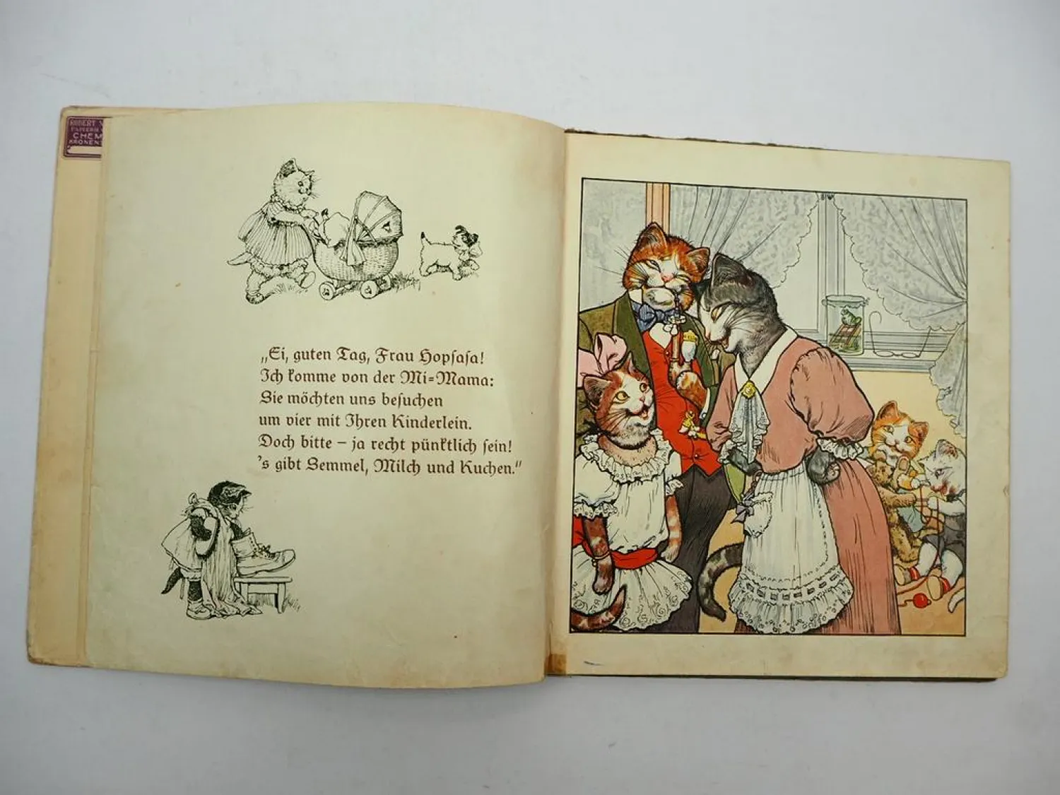 Kinderbuch Im Katzenkränzchen ca. 1927 Alfred Hahns Verlag Arthur Thiele