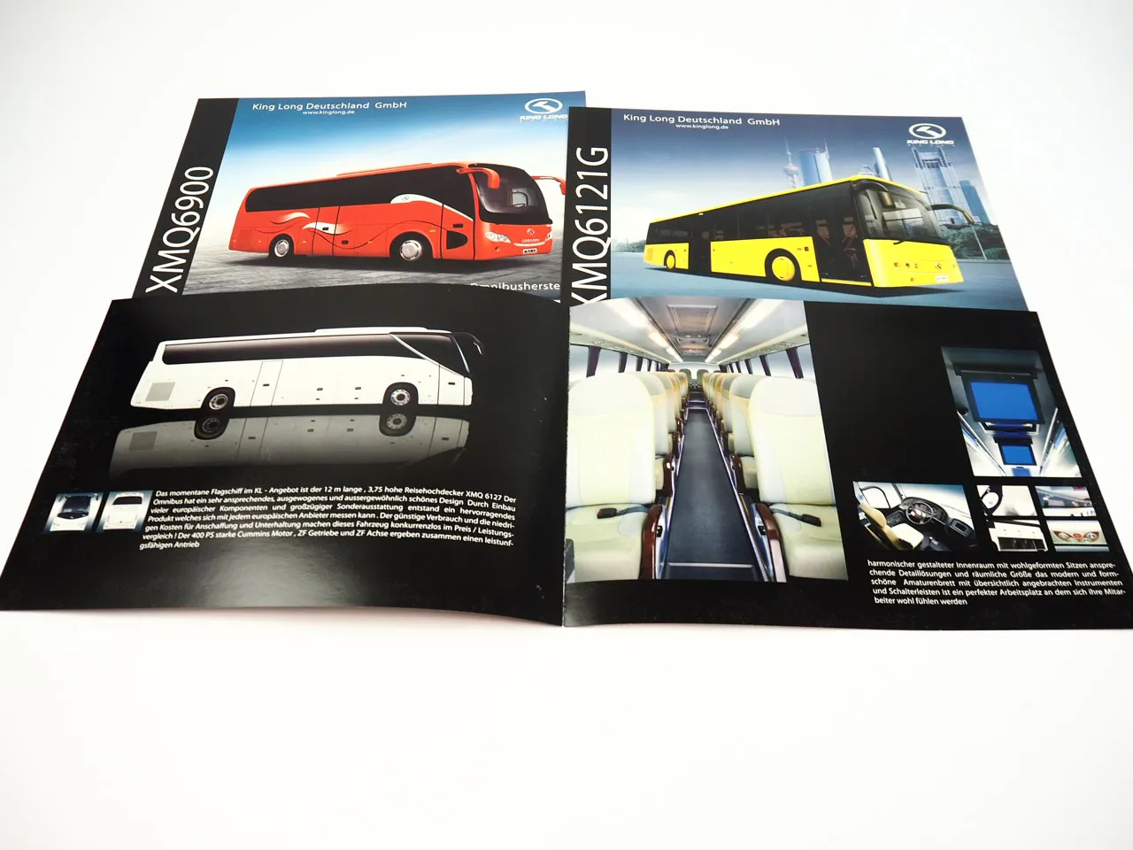 King Long XMQ 6121G 6127 6900 Bus Omnibus 3x Prospekt China Kinglong
