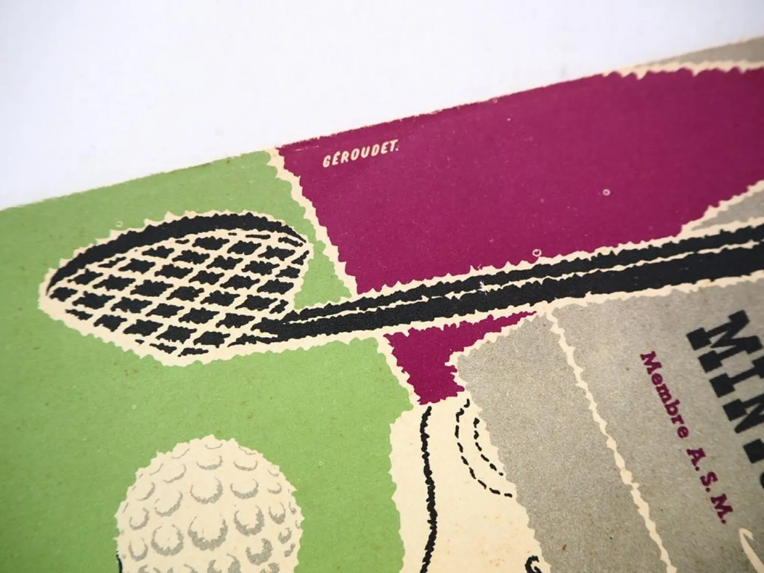Klappkarte Minigolf Sport ca. 1950 Haupt Spielregeln ASM Entwurf Geraudet