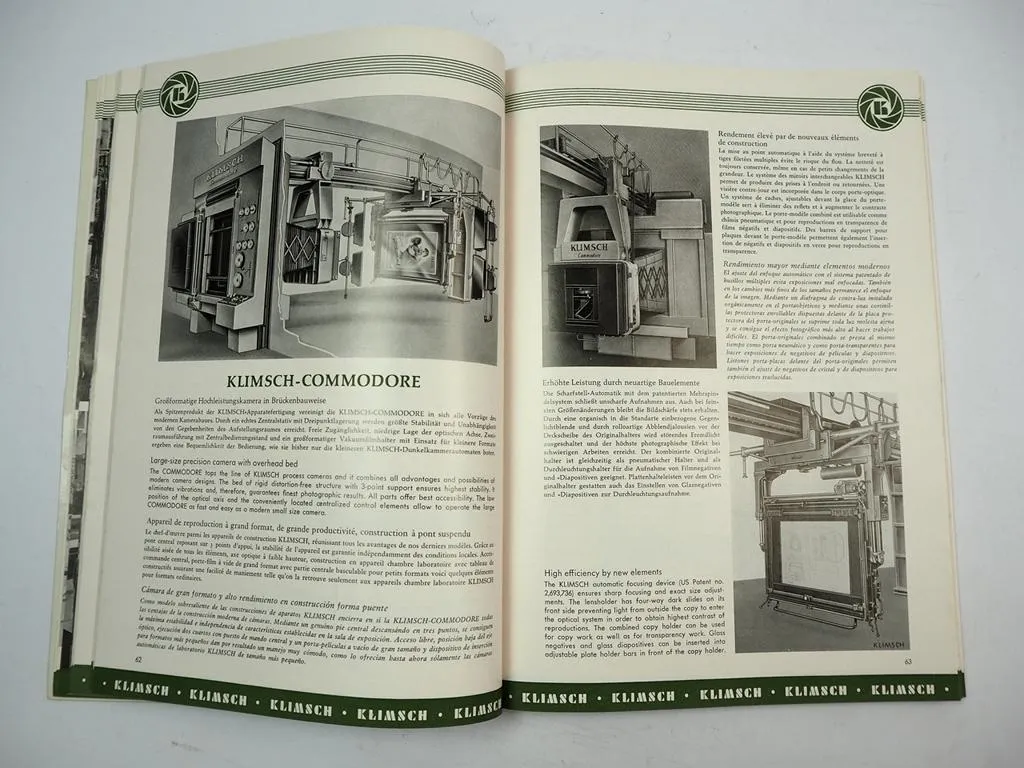 Klimsch Co. Frankfurt Fotozubehör Kamera Repro Geräte Katalog 1950/60er Jahre