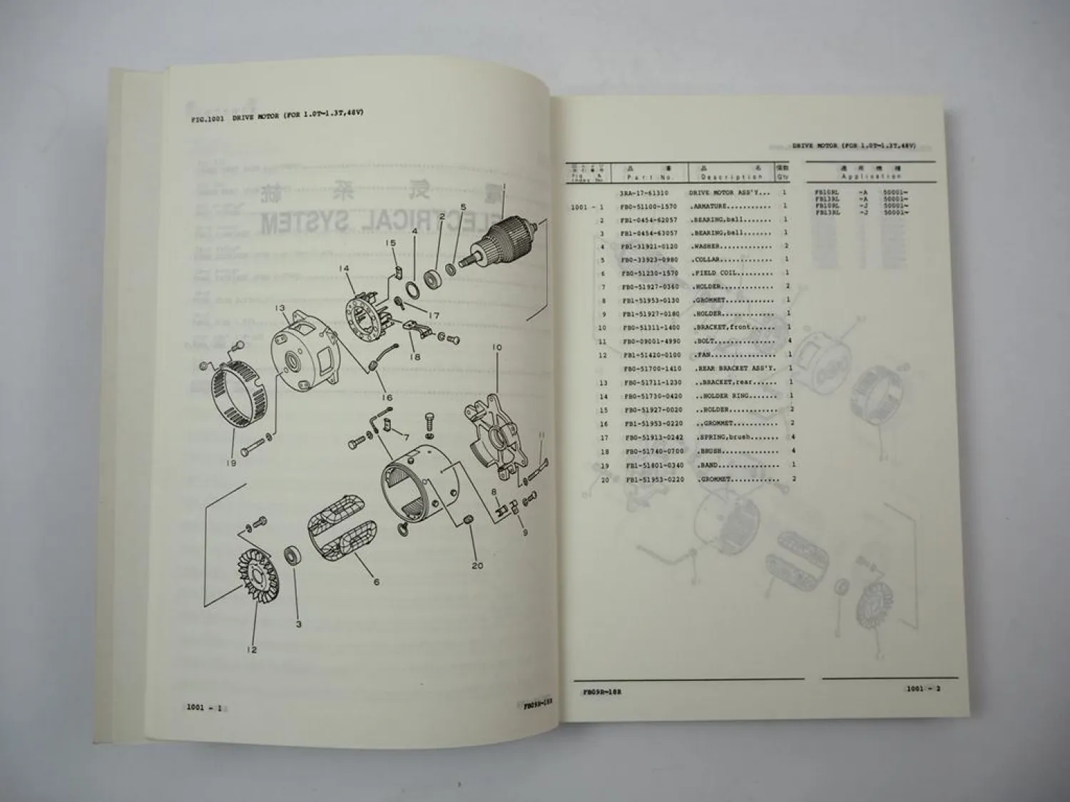 Komatsu FB 10 13 14 15 18 RL RJ RS RC RCA RD RDA -8 Forklift Parts List 1990