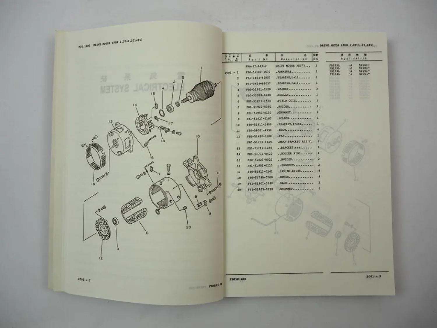 Komatsu FB 10 13 14 15 18 RL RJ RS RC RCA RD RDA -8 Forklift Parts List 1991