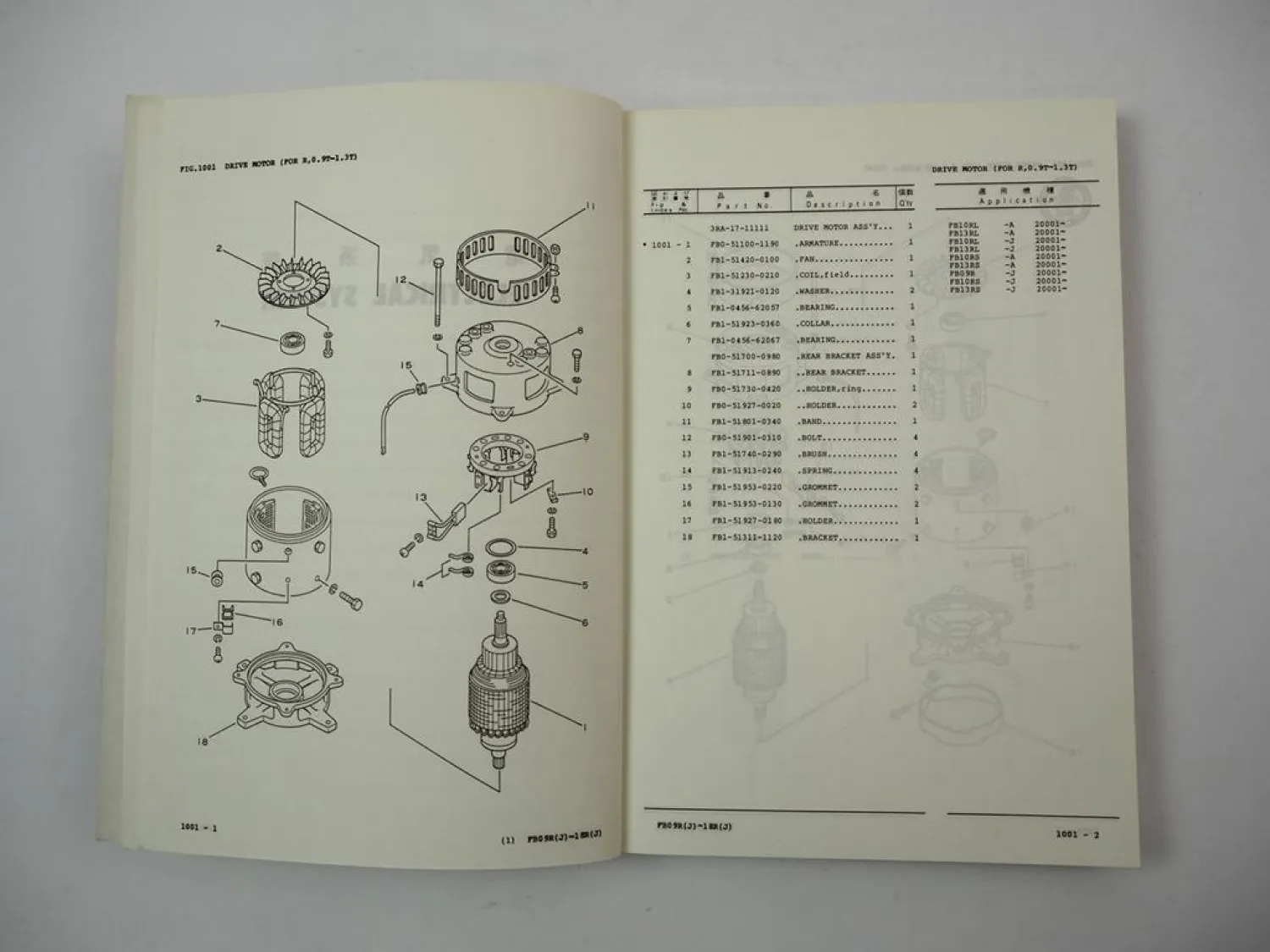 Komatsu FB 10 13 14 15 18 RS RL RJS RJL RJWS RJWL -6 Forklift Parts List 1988