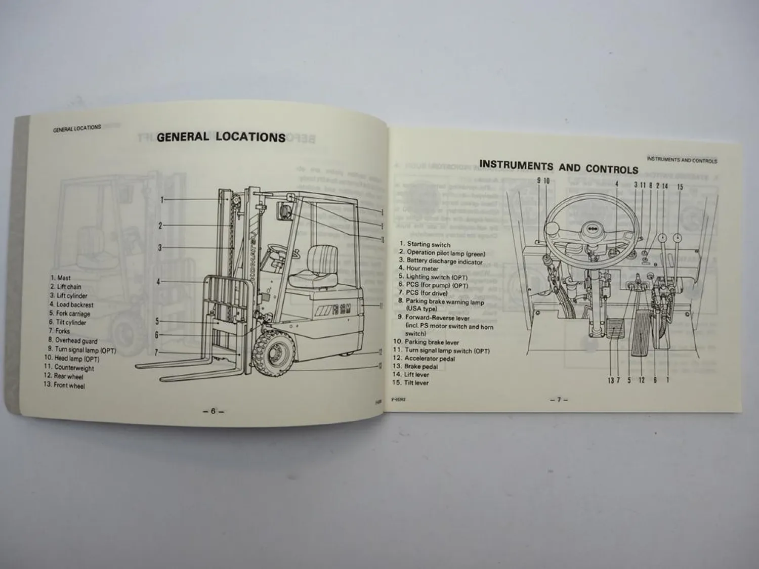 Komatsu FB 10 13 15 18 M -2 Forklift Truck Operation Maintenance Manual 1991