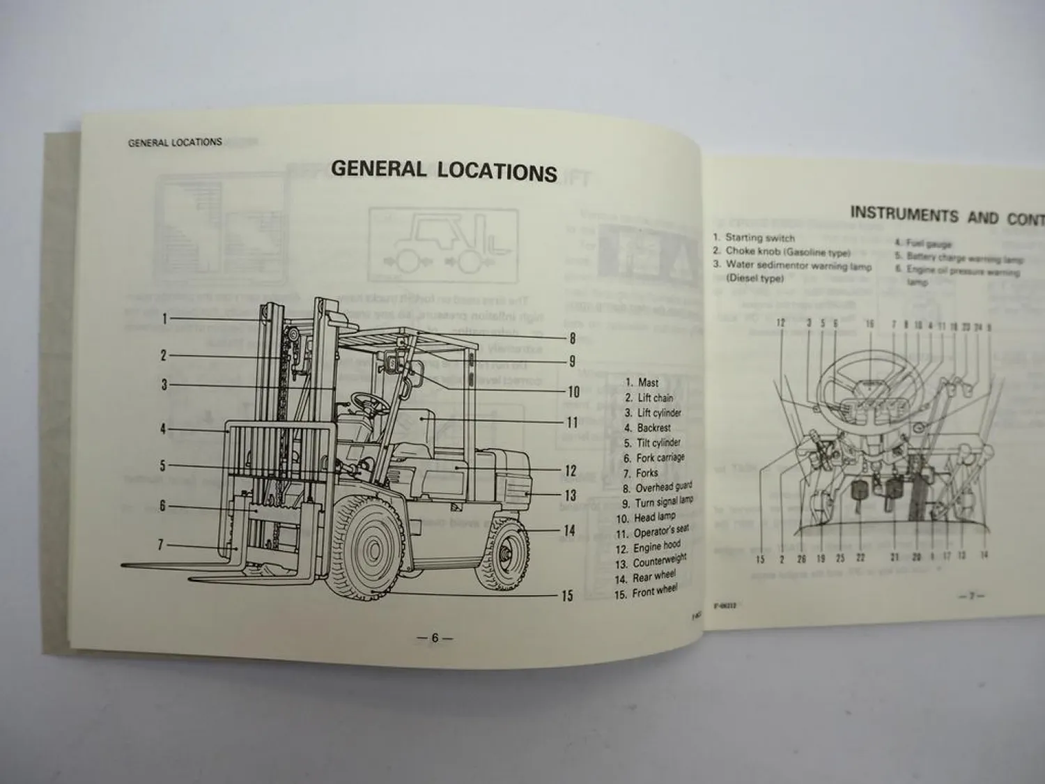 Komatsu FG FD 33 35 40 45 Z S -5 Forklift Operation Maintenance Manual 1992