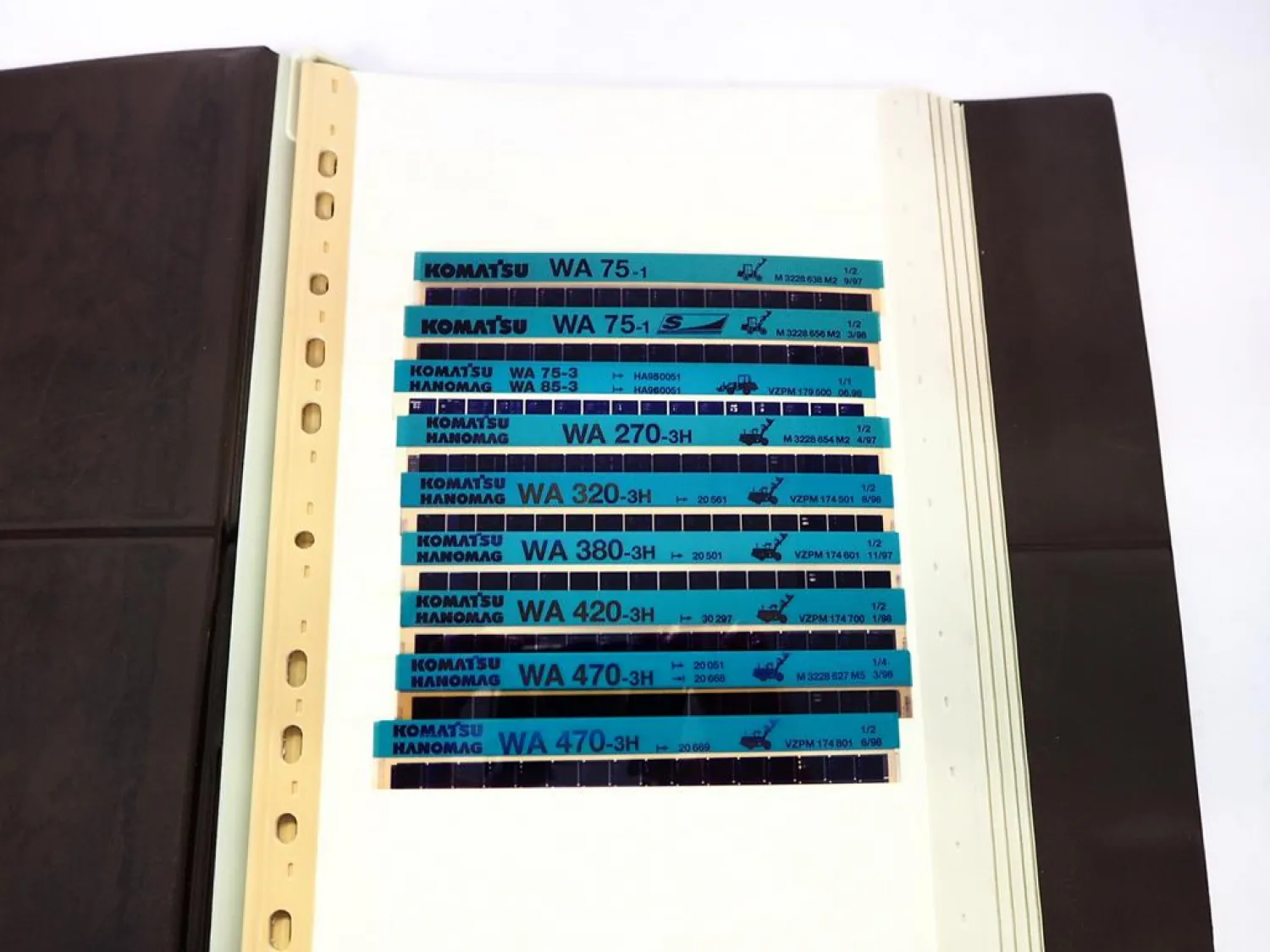 Komatsu Hanomag WA CD D Radlader Raupen Baumaschinen Ersatzteilkatalog Microfich