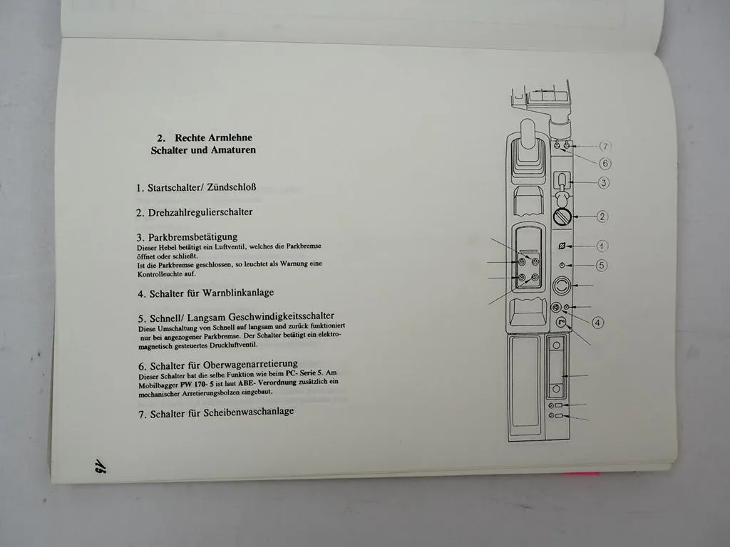 Komatsu PW170-5K Hydraulikbagger Schulungshandbuch 1990er Jahre