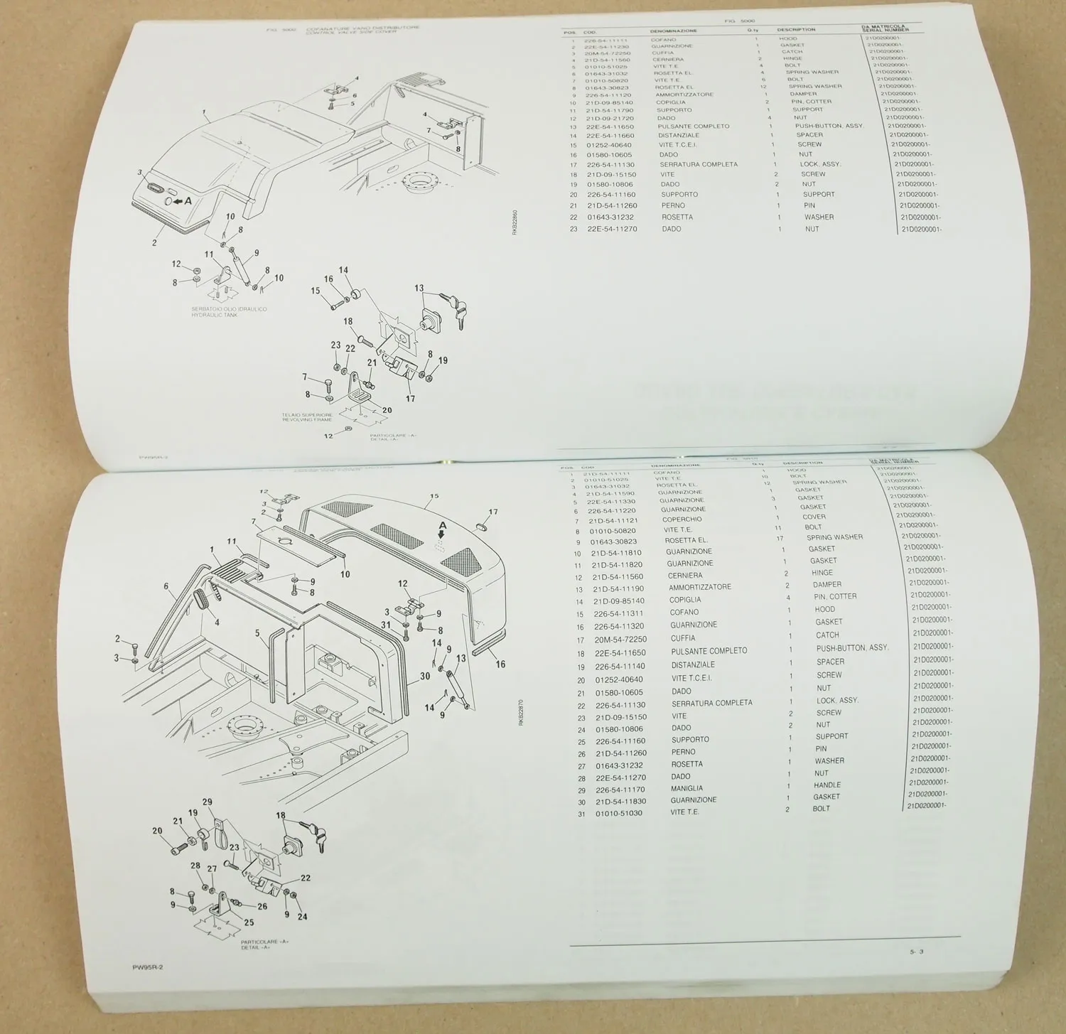 Komatsu PW95R-2 Hydraulic Excavator Parts book 2/2000 Ersatzteilkatalog in engl