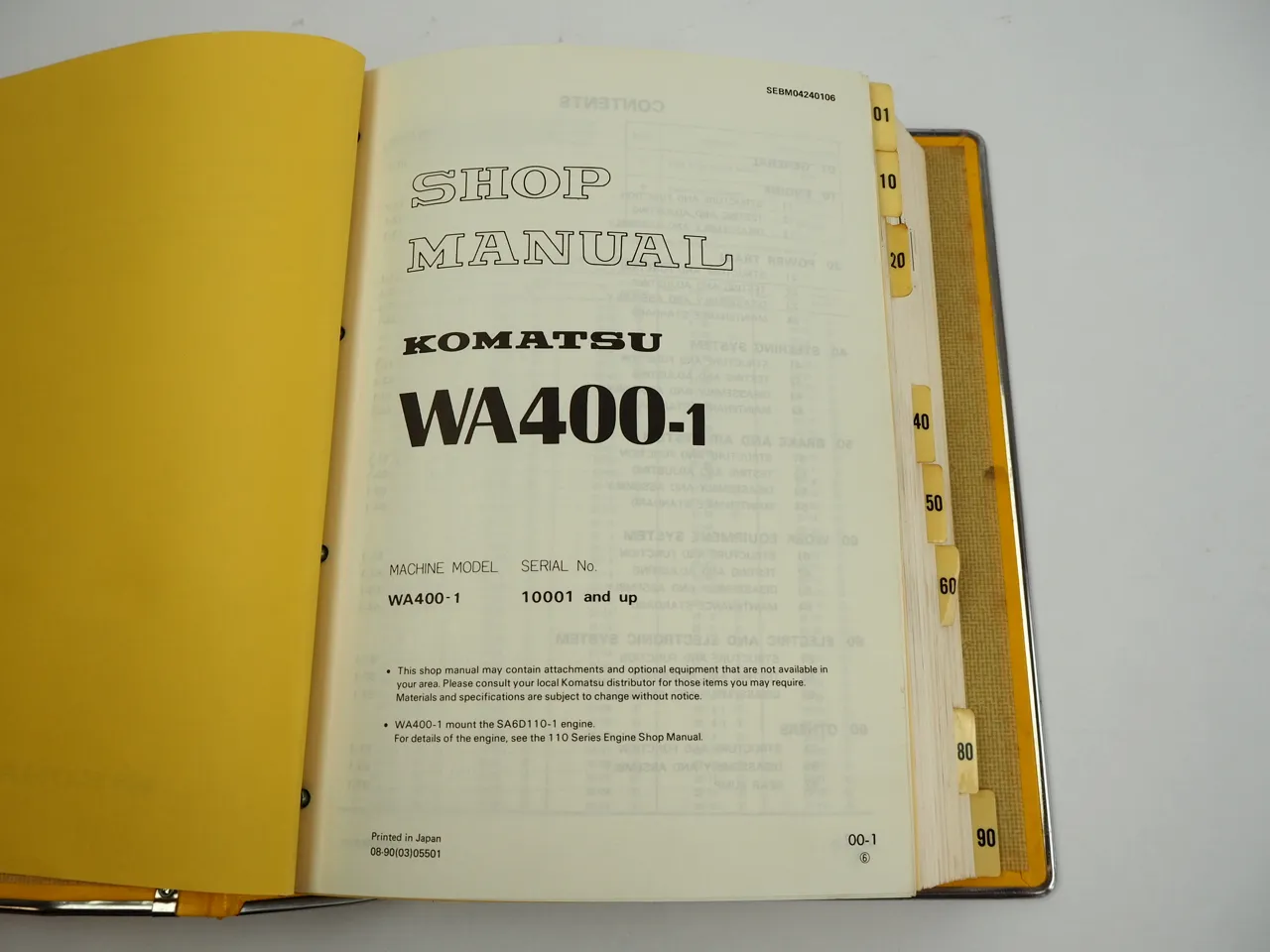 Komatsu WA400-1 Radlader Loader Werkstatthandbuch Shop Manual 1985