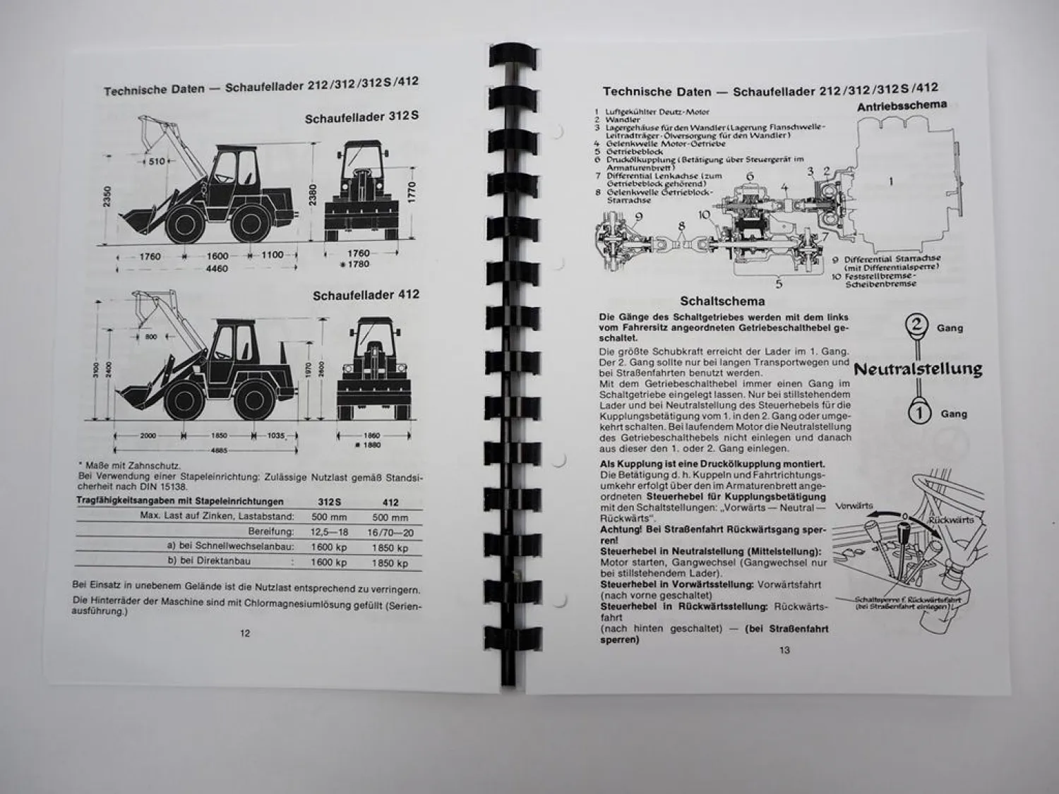 Kramer Allrad 212 312 312S 412 Bedienungsanleitung Betriebsanleitung