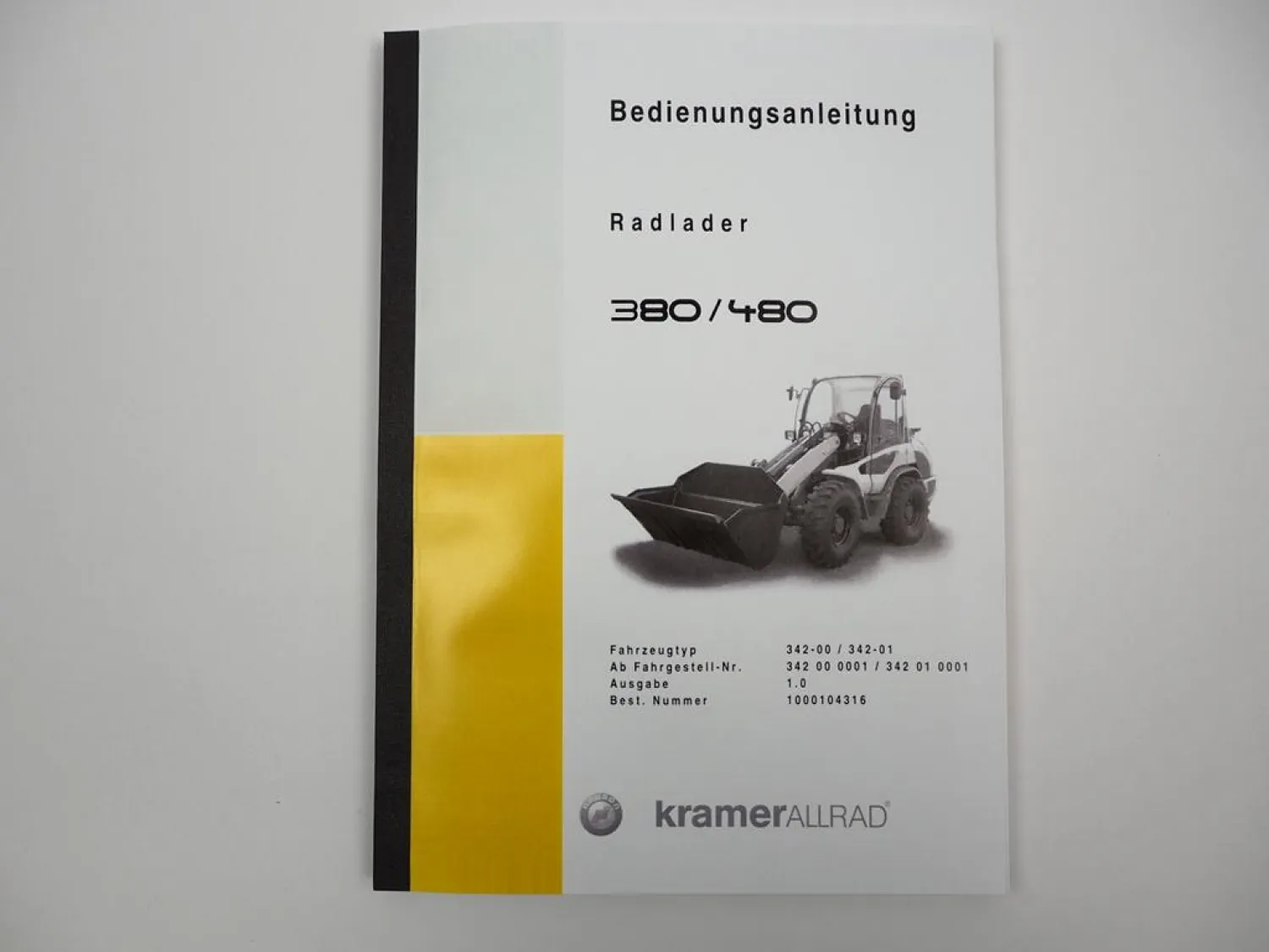 Kramer Allrad 380 480 Radlader Betriebsanleitung Bedienungsanleitung