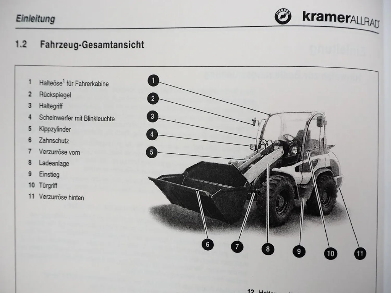 Kramer Allrad 380 480 Radlader Betriebsanleitung Bedienungsanleitung
