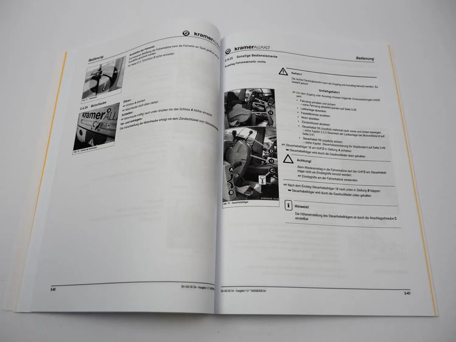 Kramer Allrad 380 480 Radlader Betriebsanleitung Bedienungsanleitung