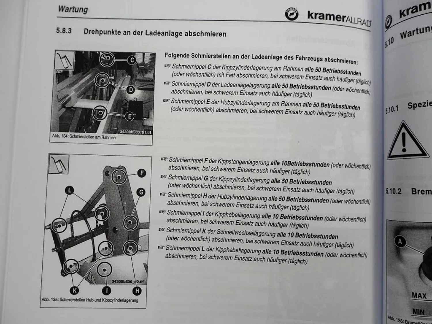Kramer Allrad 380 480 Radlader Betriebsanleitung Bedienungsanleitung