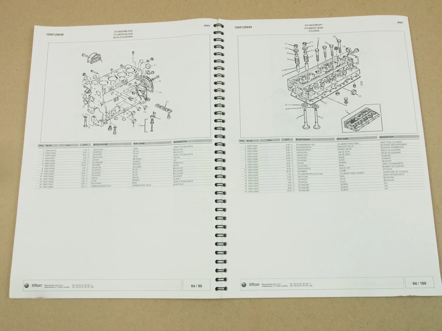 Kramer Allrad 6001 Dumper Ersatzteilliste Parts List Pieces rechange Version 2.1