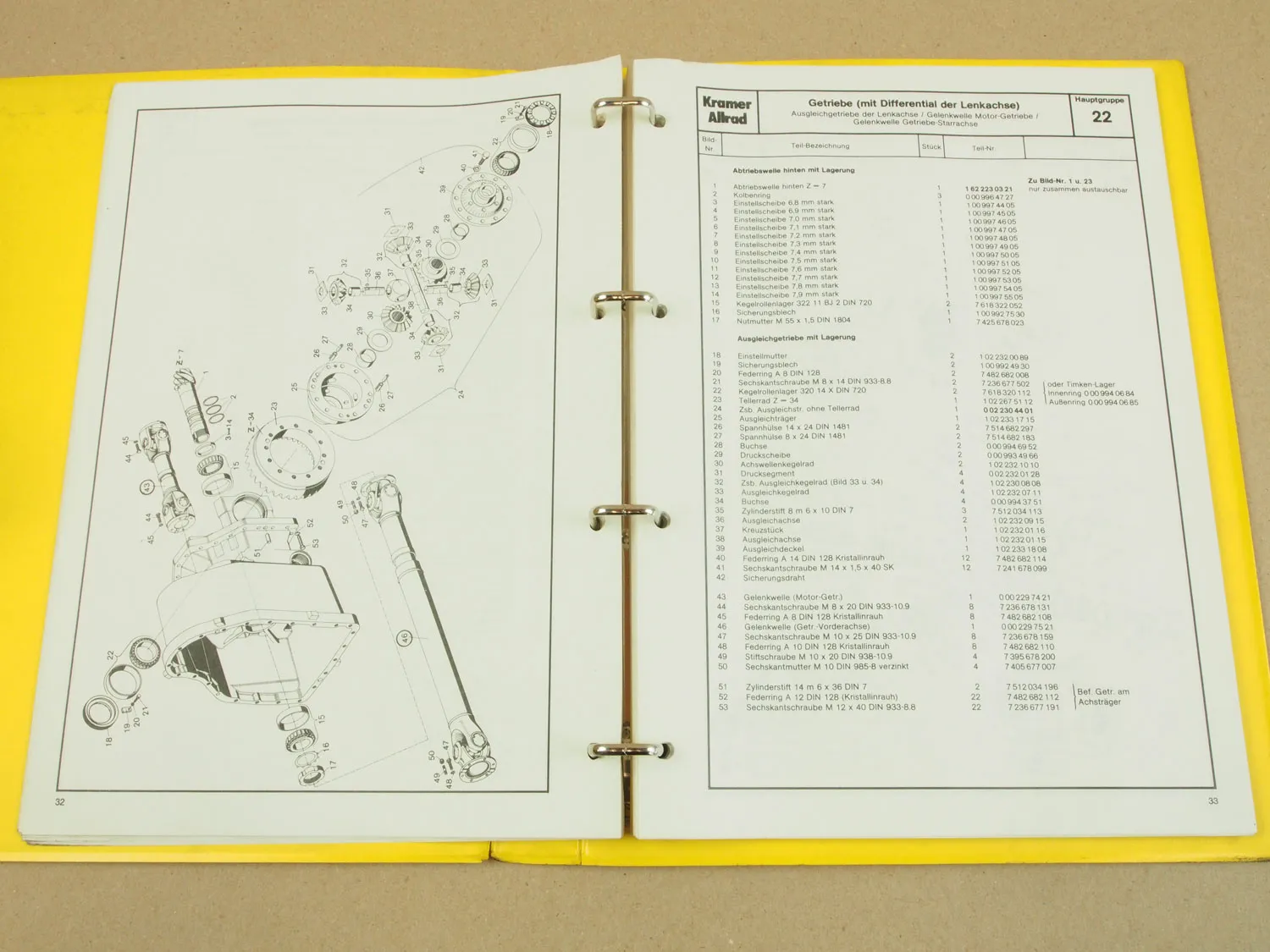 Kramer Allrad 612 Schaufellader Ersatzteilliste Ausgabe 1 von 1981