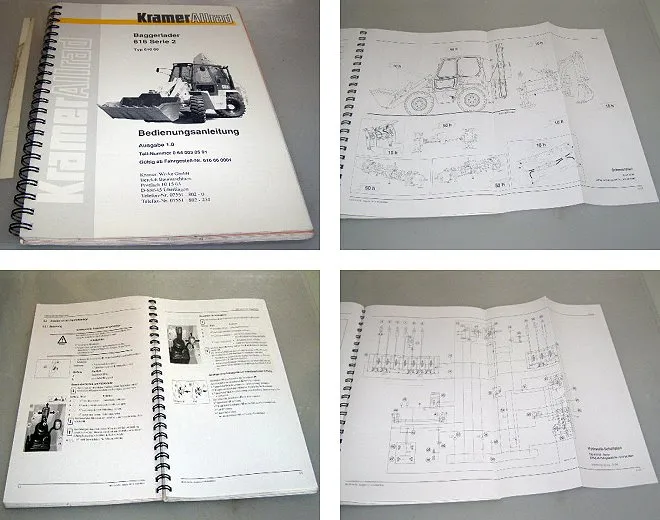 Kramer Allrad 616 Serie 2 Baggerlader Typ 616-66 Bedienungsanleitung 1999