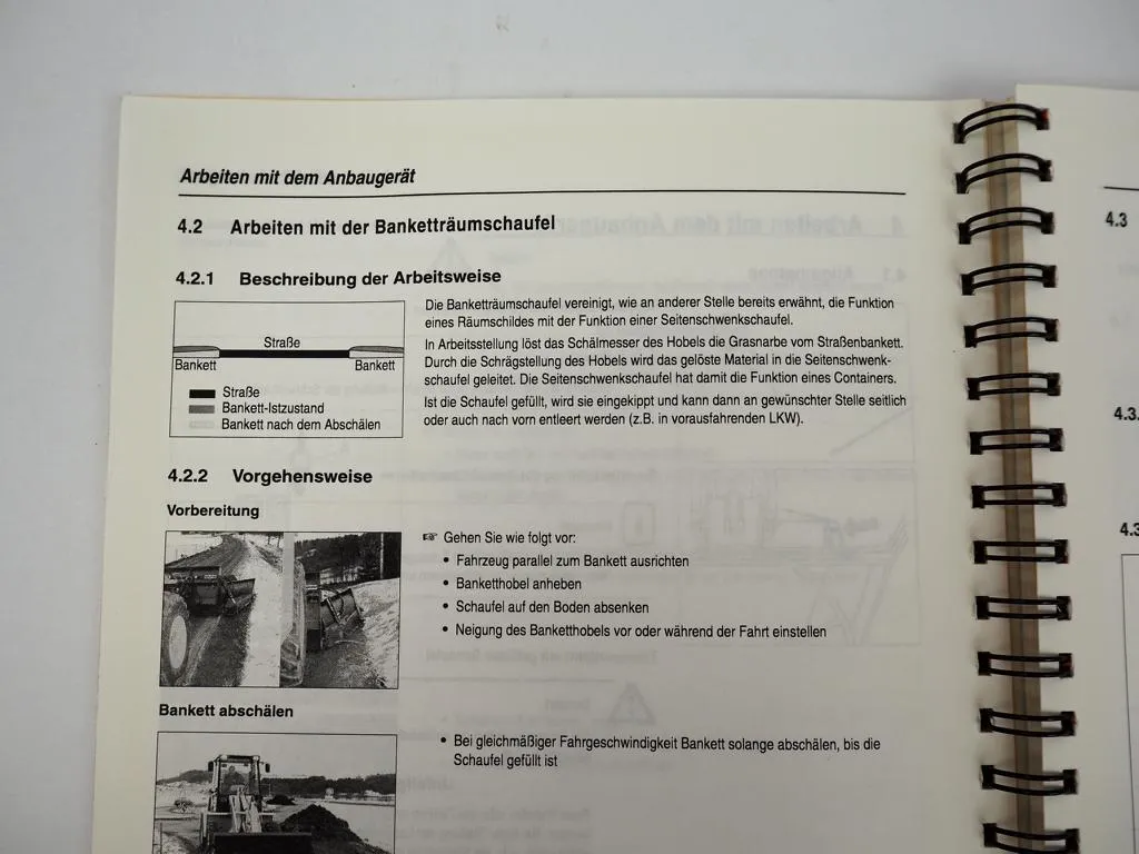 Kramer Allrad Banketträumschaufel Bedienungsanleitung Ersatzteilkatalog 2000