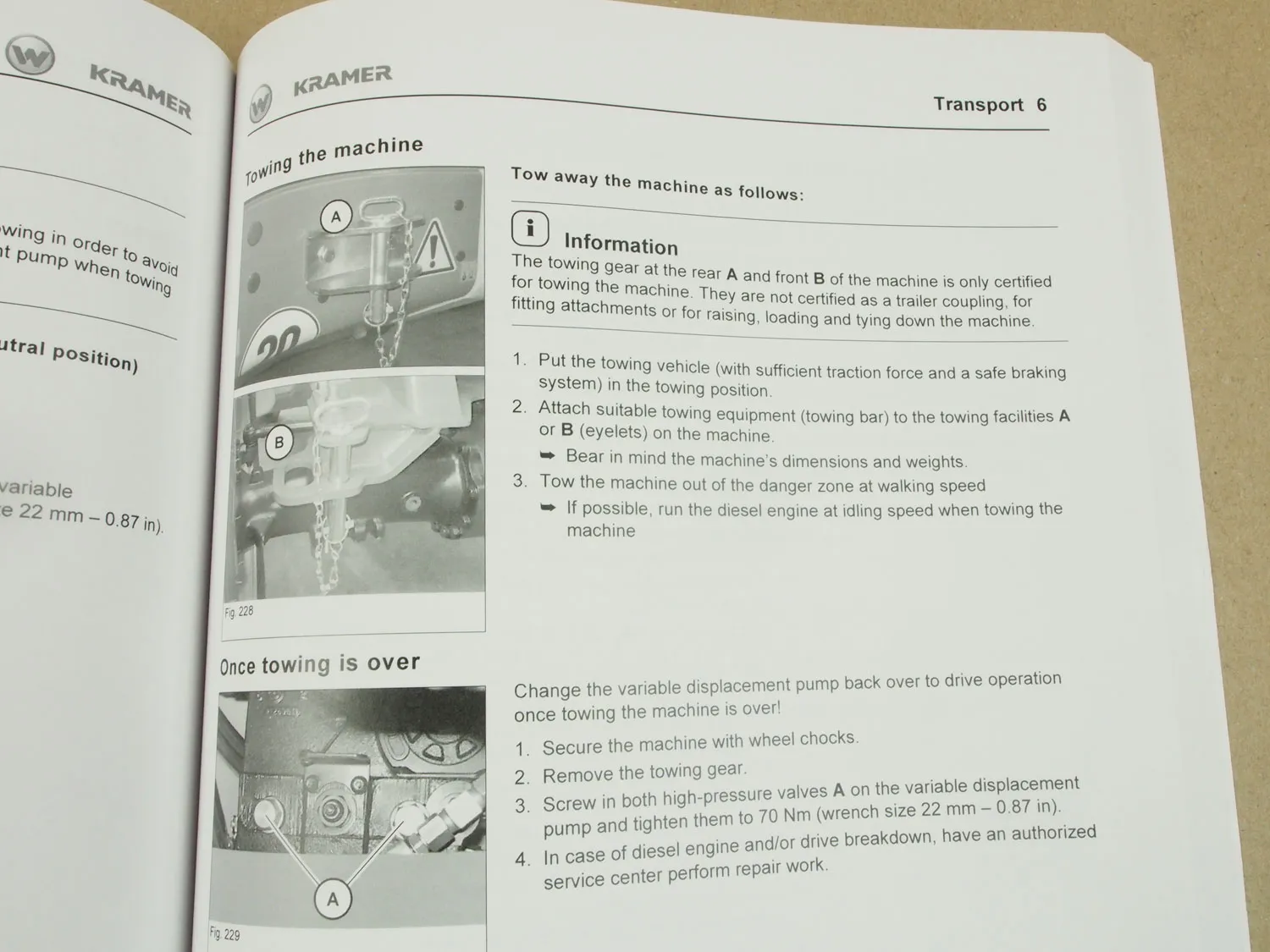 Kramer Allrad KL33.5 KL33.5L KL36.5 KL36.5L Wheel Loader Operators Manual 2019
