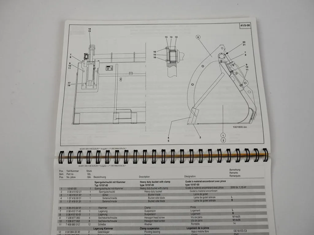 Kramer Allrad Sperrgutschaufel Bedienungsanleitung Ersatzteilkatalog 2000