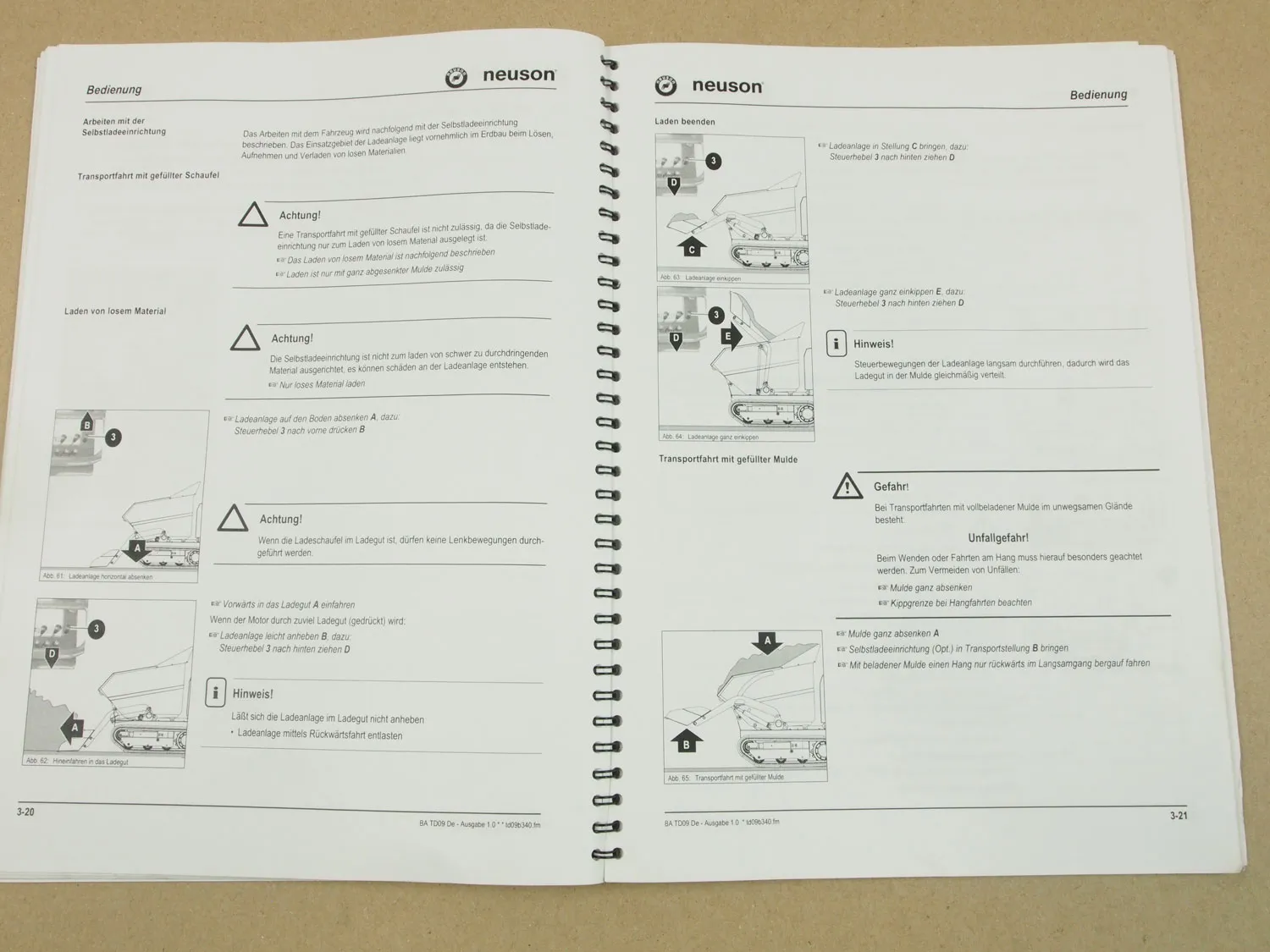 Kramer Allrad TD9-P TD9-D Raupendumper Betrieb Bedienungsanleitung 5/2004