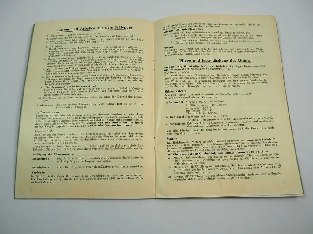 Kramer KL 300 Schlepper Betriebsanleitung