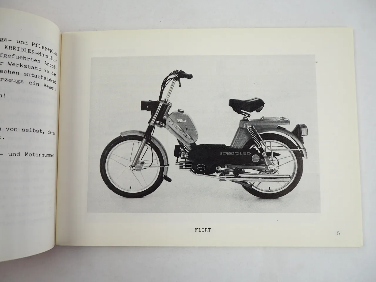 Kreidler Flirt ES Mofa 49 ccm Bedienungsanleitung 1983