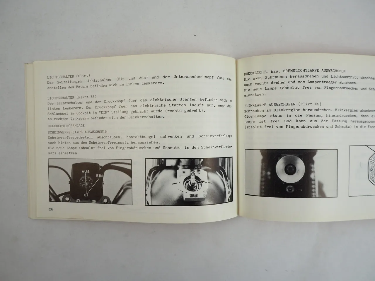 Kreidler Flirt ES Mofa 49 ccm Bedienungsanleitung 1983