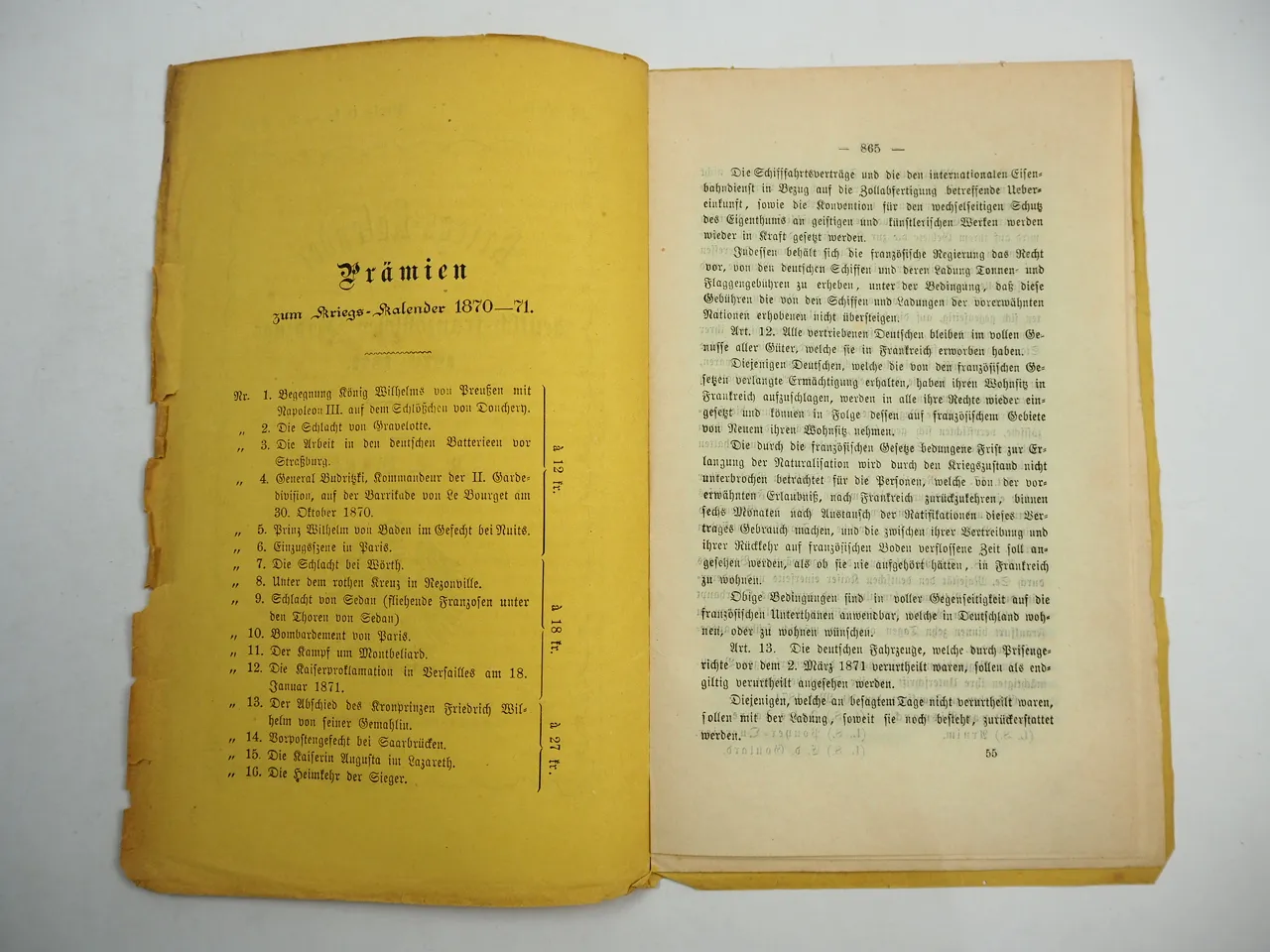Kriegskalender des deutsch französischen Feldzugs 1870 bis 1871 Heft 28 C. Magg