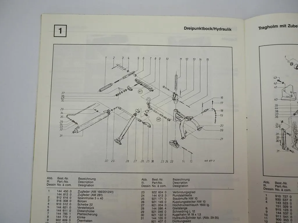 Krone AM 166 201 241 281 Scheibenmäher Betriebsanleitung Ersatzteilliste 1986