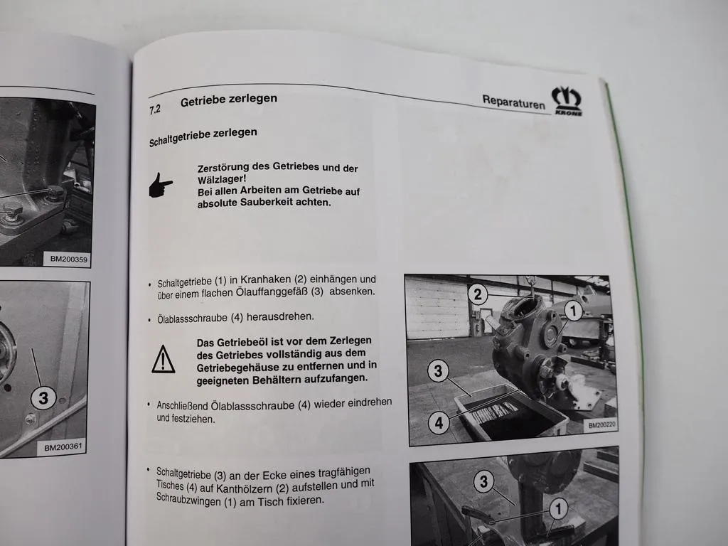 Krone EasyCut Mähwerke Schulungshandbuch 2008