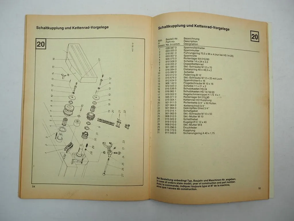 Krone HS 14 18 20 24 Ladewagen Betriebsanleitung Ersatzteilliste 1984