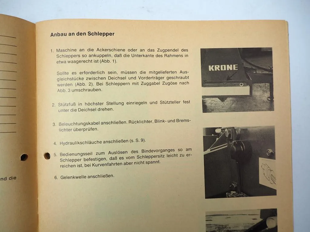 Krone KR 150 180 Rundballenpresse Betriebsanleitung Ersatzteilliste 1981