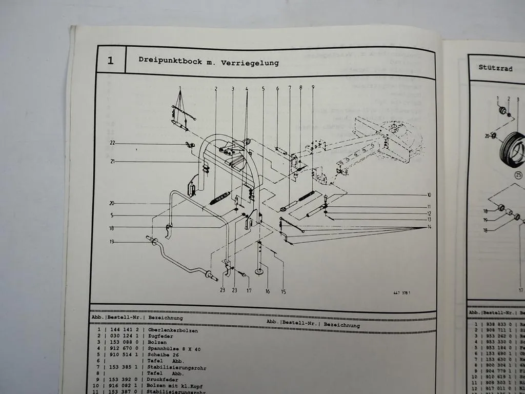 Krone KS 330 10 380 420 12 Vario Kreiselschwader Ersatzteilliste