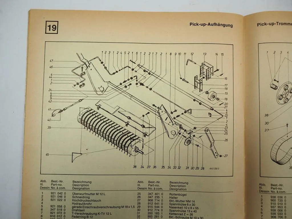 Krone Turbo 2200 2800 Tandem Schneid Ladewagen Betriebsanleitung Ersatzteilliste