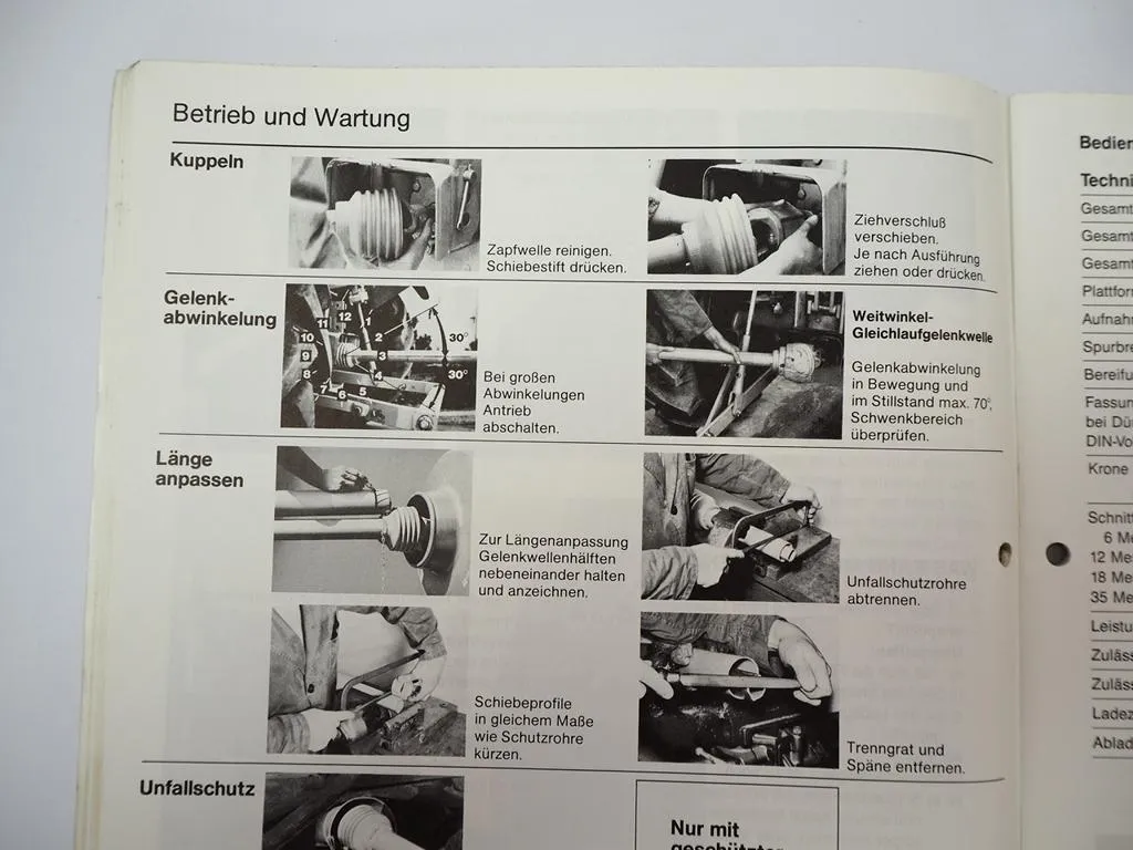 Krone Turbo 5000 6000 L Ladewagen Betriebsanleitung Ersatzteilliste 1986