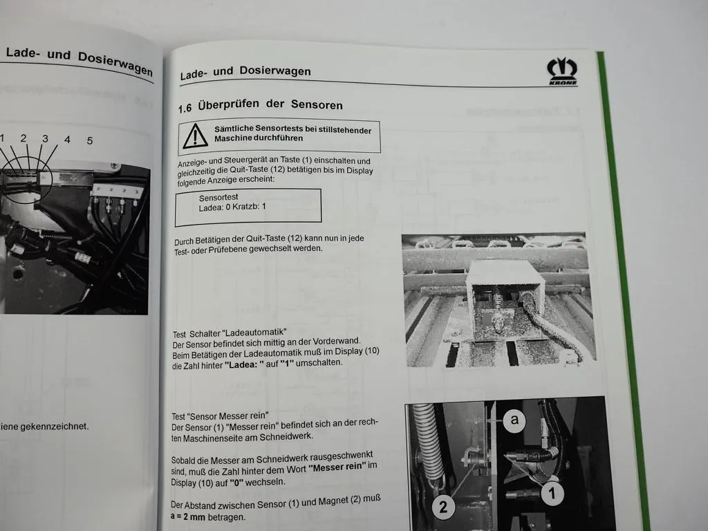 Krone XXL 4XL RGL RGD Lade- und Dosierwagen Elektronik-Handbuch Schaltplan 2002